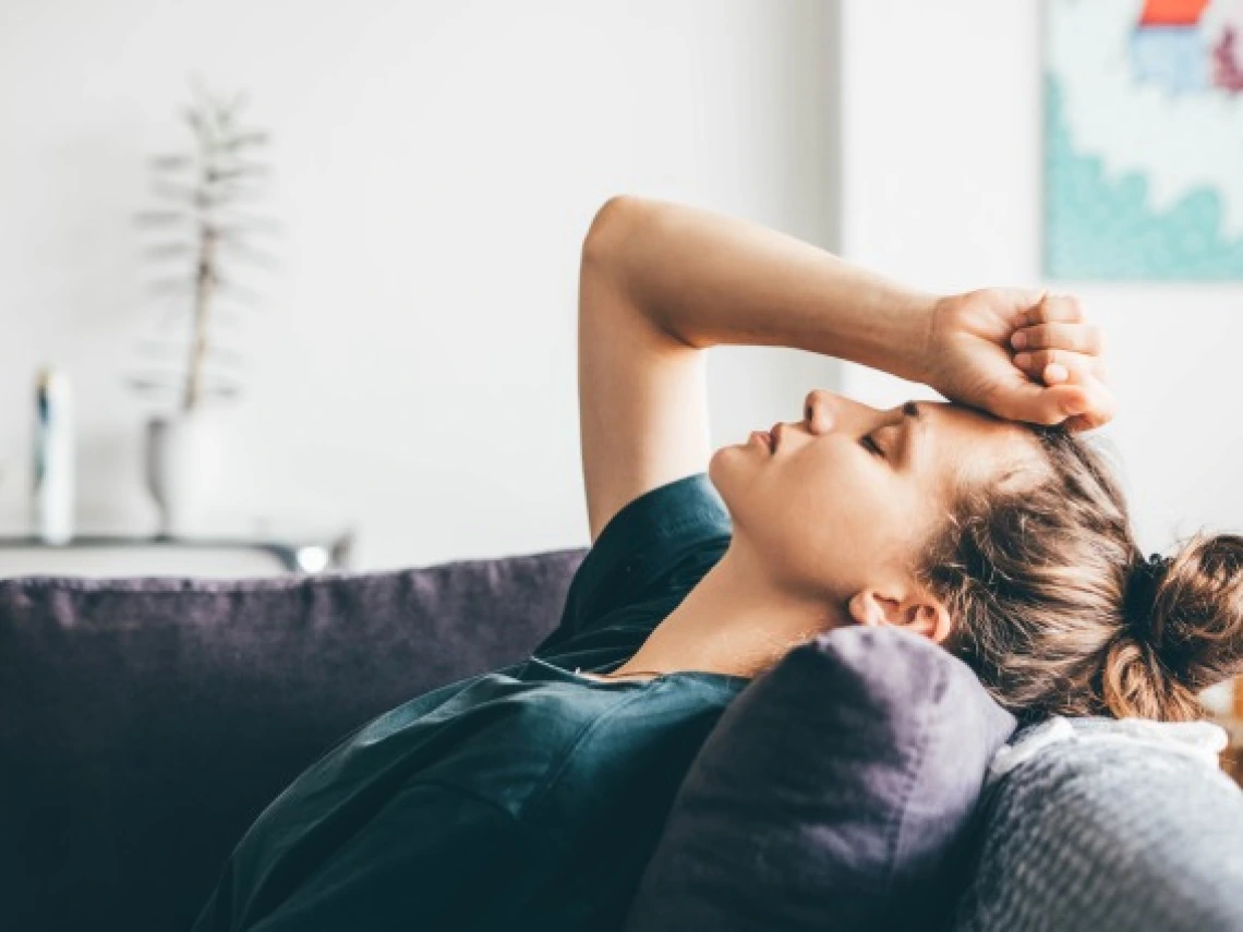 a person looking depressed or anxious