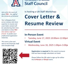 Event flyer with a QR Code for registration